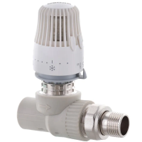 Кран термостатический K0-155-PRO/PPR 20x1/2"/с термоголовкой/прямой (KP0198)